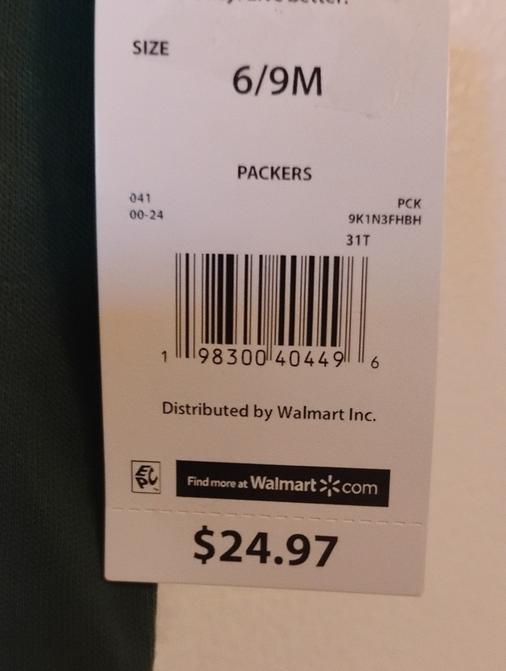 Green Bay Packers 3-Piece Baby Creeper Set – 6-9 Months – NWT - Picture 7 of 7